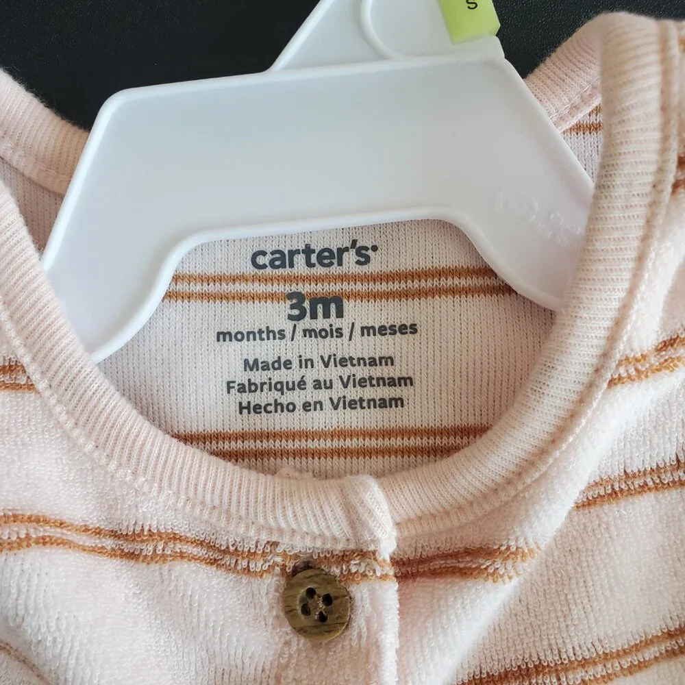 NEW Carter's Baby Summer Sleeveless One Piece Onesie‎ 3M months